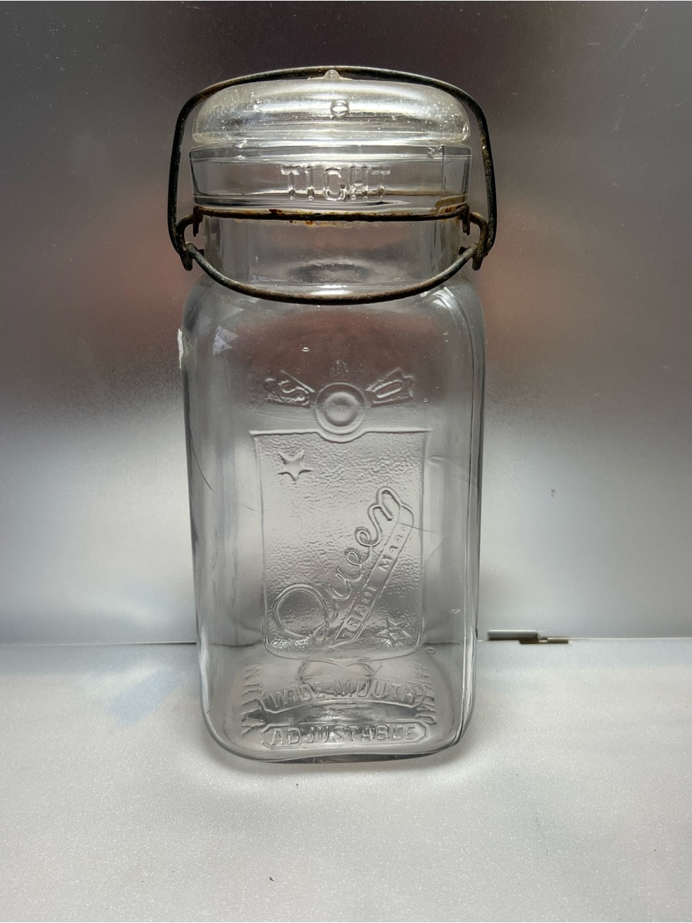 antique Queen Wide Mouth Fruit Jar